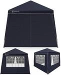 DeubaXXL DE Faltpavillon Capri Anthrazit 3x3m inkl 4 Seitenw&auml;nden UV-Schutz 50+