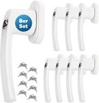 DeubaXXL DE Fenstergriff 8er-Set Wei&szlig; abschlie&szlig;bar 994046