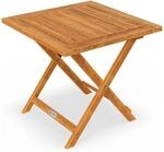DeubaXXL DE Gartentisch klappbar Akazienholz 46cm massiv platzsparend elegant 100030