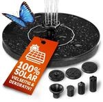 DeubaXXL DE Solar Springbrunnen Schwarz 180L/h 160mm 109565