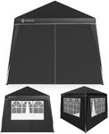 Faltpavillon Capri Schwarz 3x3m inkl 4 Seitenw&auml;nden UV-Schutz 50+