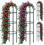 DeubaXXL DE Rosens&auml;ule 4er-Set Schwarz 200x40cm 996293