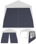 DeubaXXL DE Seitenwand Faltpavillon Capri 2er-Set Anthrazit 3x3m 109748