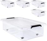 DeubaXXL DE Aufbewahrungsbox 4er-Set Transparent 60x40x17cm 30L 995250