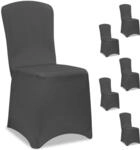 DeubaXXL DE Stuhlhusse 6er-Set Anthrazit OEKO-TEX&reg; 109968