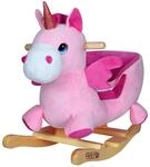 DeubaXXL DE Schaukeltier Einhorn Rosa mit Sicherheitsgurt 105490