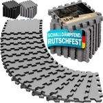 DeubaXXL DE Bodenschutz-/Puzzlematten 18er-Set Grau 175x88x1cm 109732