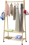 DeubaXXL DE Casaria&reg; Kleiderst&auml;nder Bambus mit Rollen 155x70x45cm 110053