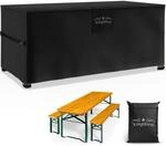 DeubaXXL DE Kingsleeve&reg; Abdeckplane Bierzeltgarnitur Anthrazit 180x90x74cm...