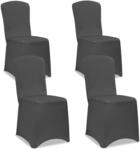 DeubaXXL DE Detex&reg; Stuhlhusse 4er-Set Anthrazit OEKO-TEX&reg; 109967