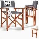 Regiestuhl Premium Anthrazit 2er-Set FSC&reg;-zertifiziertes Eukalyptusholz...