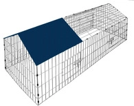 DeubaXXL DE Kaninchen-Freilaufgehege Blau 180x75x75cm Sonnenschutz 100104