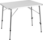 DeubaXXL DE Gartentisch Silber Alu 80x55x50/69cm klappbar 101446