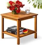 DeubaXXL DE Gartentisch Beistelltisch Akazienholz 45x45x45cm robust bis 80kg 2