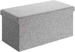 DeubaXXL DE Sitzbank Grau 80x40x40cm MDF faltbar 101620