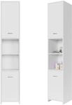 DeubaXXL DE Badezimmerhochschrank Neapel Wei&szlig; 180x30x30cm 100510