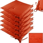 DeubaXXL DE Sitzkissen 6er-Set Boston Orange 43x39x5cm 102262