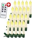 DeubaXXL DE monzana&reg; Kabellose Weihnachtsbaumkerzen LED 20er-Set Warmwei&szlig; mit...