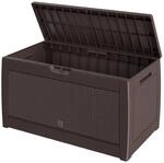 DeubaXXL DE Gartenbox Rato 310L Braun Rattan Optik wasserdicht 104253