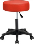 Casaria 105291, Casaria Rollhocker Kunstleder Rot 360&deg; drehbar