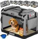 DeubaXXL DE Hundebox faltbar L 70x52x50cm Grau 105974