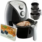 9in1 Hei&szlig;luftfritteuse und Brotbackautomat Schwarz 3,6L