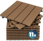 DeubaXXL DE WPC Fliesen 11er-Set Klassik Terrakotta - 30x30cm 994369