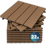DeubaXXL DE WPC Fliesen 22er-Set Klassik Terrakotta - 30x30cm 994373