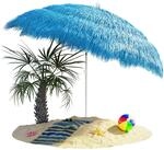 DeubaXXL DE Sonnenschirm Hawaii Blau &Oslash;160cm UV-Schutz 30+ 102505