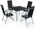 Garten-Sitzgruppe Bern 5-tlg Silber Alu