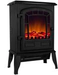 DeubaXXL DE Elektrischer Kamin Schwarz 2000W mit Heizung 103239