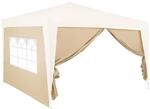 DeubaXXL DE Seitenw&auml;nde Faltpavillon 2er-Set Beige 3x2m 107099