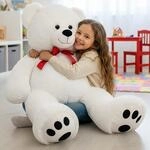 DeubaXXL DE Pl&uuml;schtier Teddyb&auml;r XL Wei&szlig; 100cm 101598