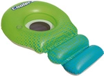 DeubaXXL DE Bestway Schwimmliege Gr&uuml;n-Blau mit Netz 193425