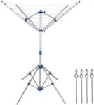 DeubaXXL DE Aluminium W&auml;schespinne 104x160cm 16m Gesamtleine 100508