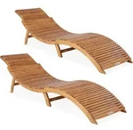 Faltbare Gartenliege 2er-Set Akazienholz FSC&reg;-zertifiziert