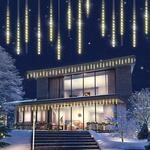 DeubaXXL DE Lichterkette Weihnachten Diamantenregen Warmwei&szlig; 107630