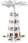 DeubaXXL DE Casaria&reg; Weihnachtspyramide XL Wei&szlig; 60x20x20cm 107626