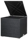 Gartenbox Polyrattan 318L Schwarz mit Innenverkleidung wetterfest