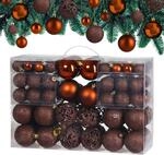 DeubaXXL DE Weihnachtskugeln Bronze 100-tlg in matt, gl&auml;nzend & glitzernd 102113
