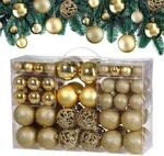 DeubaXXL DE Weihnachtskugeln Gold 100-tlg in matt, gl&auml;nzend & glitzernd 102114