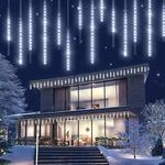 DeubaXXL DE Lichterkette Weihnachten Diamantenregen Kaltwei&szlig; 107629