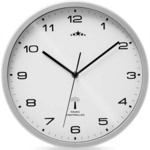 DeubaXXL DE Funkwanduhr Wei&szlig;/Silber &Oslash;31cm 101556