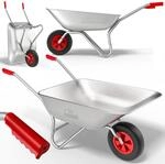 DeubaXXL DE Schubkarre verzinkt 100kg Tragkraft 80L Luftreifen &Oslash;32cm 108750