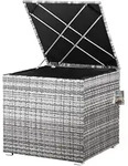 Gartenbox Polyrattan 318L Grau mit Innenverkleidung wetterfest