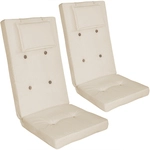 DeubaXXL DE Detex&reg; Stuhlauflage 2er-Set Vanamo Creme 118x45x7cm 108349