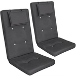 DeubaXXL DE Stuhlauflage 2er-Set Vanamo Grau 118x45x7cm 108350