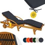 DeubaXXL DE Detex&reg; Auflage Sunlounger Anthrazit 195x55x5cm 105664