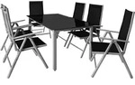 Garten-Sitzgruppe Bern 7-tlg Silber Alu