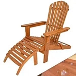 Sonnenstuhl Adirondack Akazienholz inkl Fu&szlig;st&uuml;tze